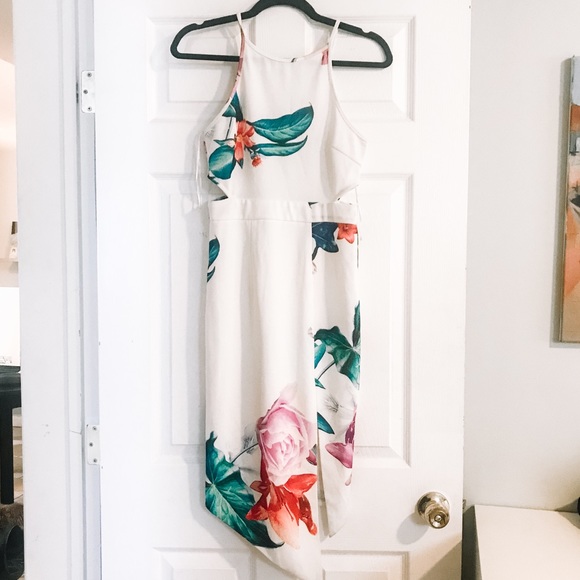 LF Dresses & Skirts - LF Rumor Boutique Tropical Floral Cutout Dress